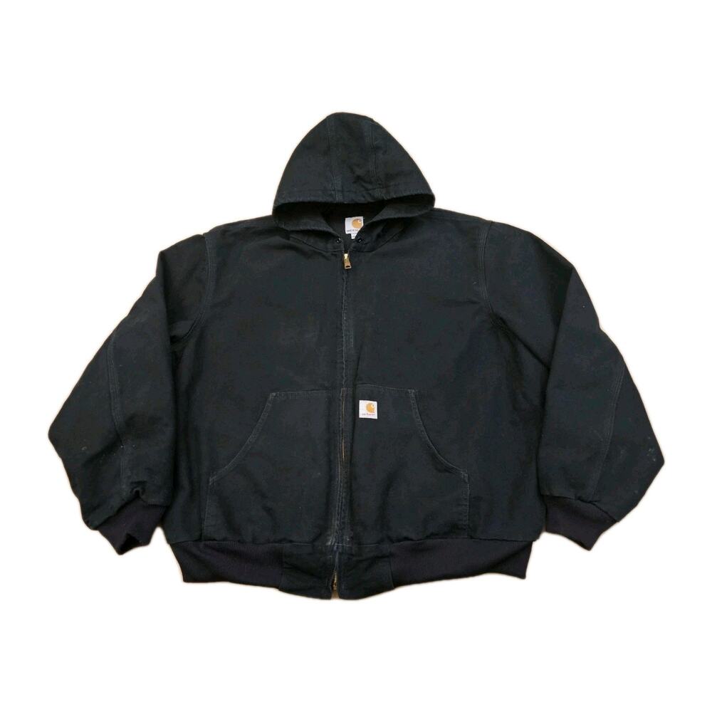 Vintage Black Carhartt Jacket 125th-anniversary USA J131 Duck Union Lined 2XL